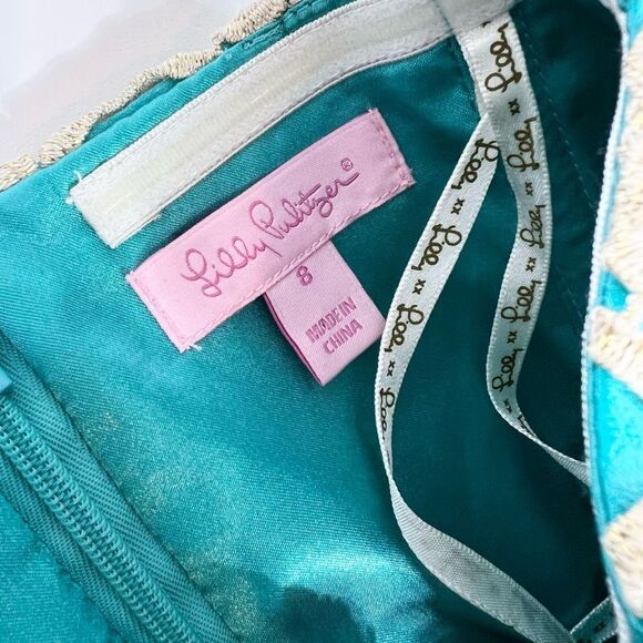 Lilly Pulitzer Jillie Chiffon Strapless Dress Women's 8 Silk Empire Mini NWT - Picture 6 of 13